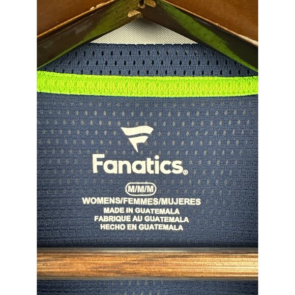 Women’s Fanatcs Medium Neon Green and Navy Seahawks ‘76 Jersey - Picture 5 of 6